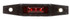 36 Series, LED, Red Rectangular, 3 Diodes, Marker Clearance Light, PC, Black Polycarbonate Surface Mount, Hardwired, .180 Bullet Terminal, 12V