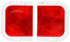 41 Series, Right Hand Side, Incandescent, Red, Rectangular, 1 Bulb, Stop/Turn/Tail, White Flange Mount, PL-3, Ring Terminal/Molded Four-Position .180, 12V, Kit
