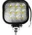 Signal-Stat 4 x 4 in. Rectangular LED Work Flood, Black, 9 Diode, 846 Lumen, Stripped End, 12-36V