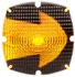 Signal-Stat, Arrow Lens, Square, Yellow, Acrylic, Replacement Lens for Bus Lights (6501A), 4 Screw