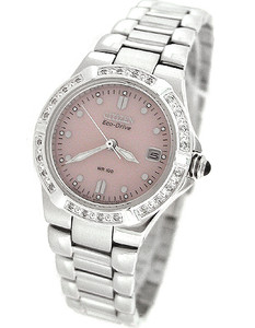 Citizen Date Silver Bracelet 100M Ladies Watch EW0890-58X