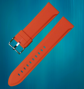 Genuine Silicone Orange band by Hadley Roma - 22mm, 24mm
