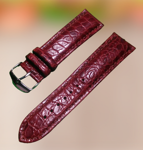 Genuine Leather Alligator Grain by Hadley Roma - 24mm - Tan