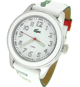 Lacoste White Leather Band 50M Ladies Watch 2000518