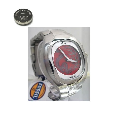 Fossil Machine Orange Dial Men’s Watch! New Battery. Fossil Big Tic Watch Men Silver Tone Flame Animation JR-8115  main image 4