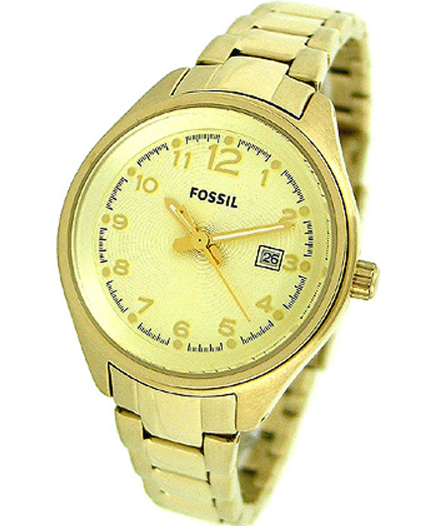 Fossil Gold Tone Bracelet 100M Ladies Watch AM4365