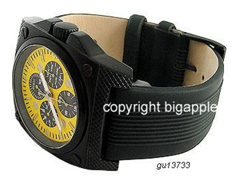 Guess Multi-Function Yellow Face Resin Mens Watch W13513G2