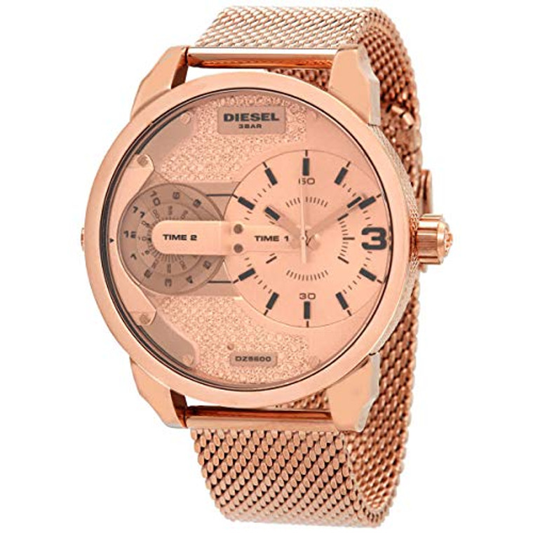 Diesel Men's Mini Daddy Three-Hand Rose Gold-Tone Stainless Steel Watch DZ5600