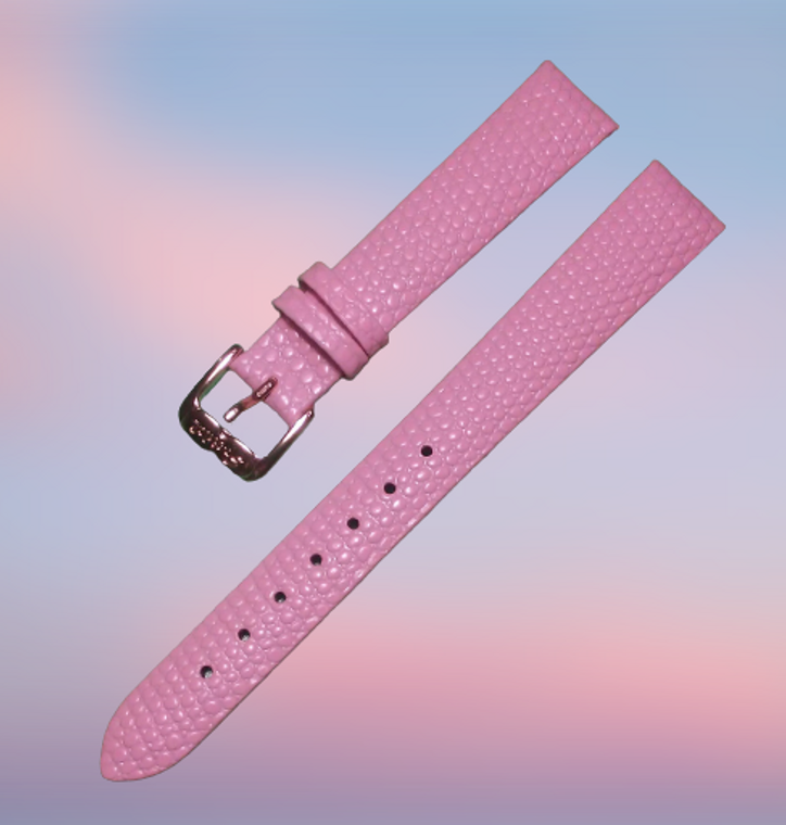 Lizard Grain Pink Band / Strap by Speidel - 14mm