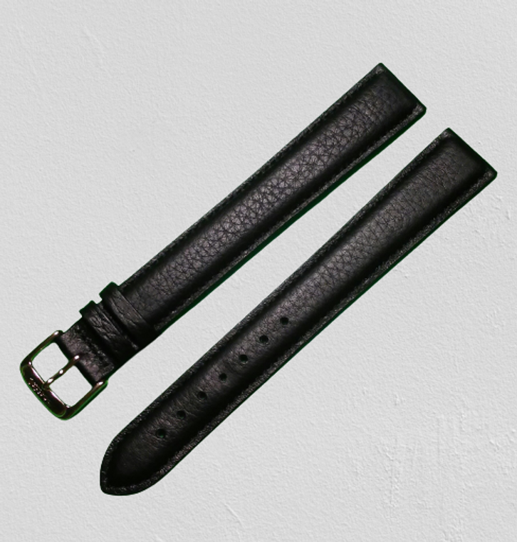 Extra Long Stitched Cowhide Band / Strap by Speidel - Black - 18mm