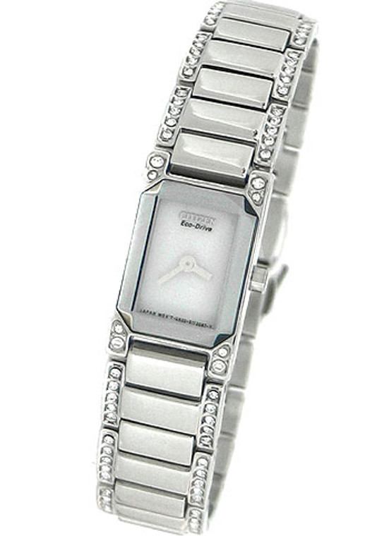 Citizen Eco Drive Crystal Silver Ladies Watch EG2770-52A