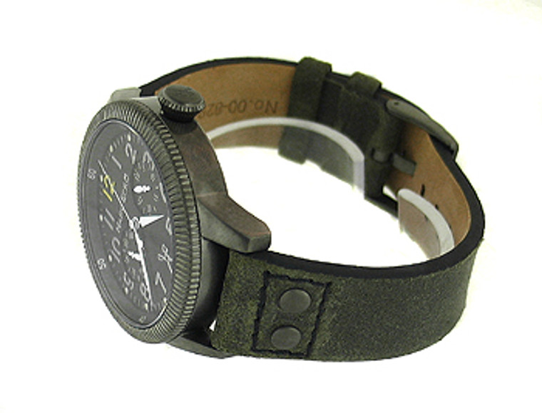 Marc Ecko Green Leather Day And Date Mens Watch E14541G1