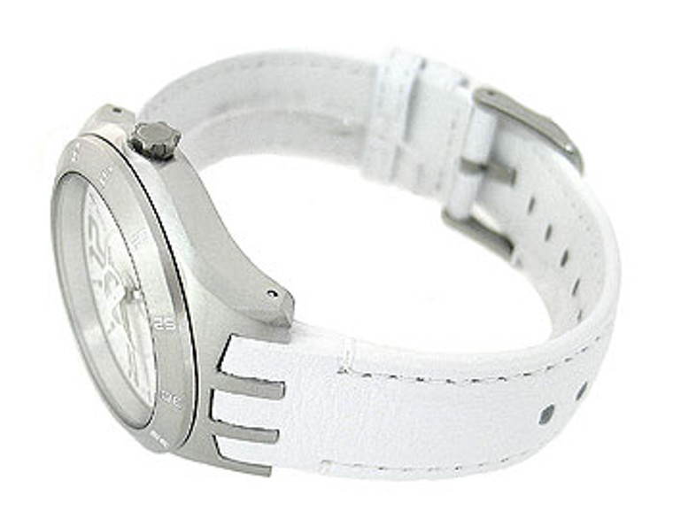 Swatch Swiss Leather Strap Date Mens Watch YTS401