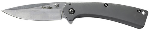 Smith's Products Furrow 51008 2.90" Drop Point Folding Knife Titanium Coated SS Blade with Lanyard Hole