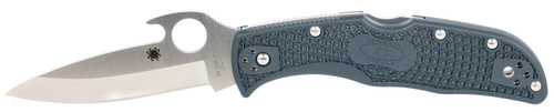 Spyderco Endela Lightweight Folder 3.41" VG-10 Stainless Plain Clip Point Blade Blue Gray FRN Handle & Clip