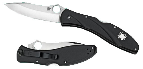 Spyderco Centofante 3 Folder 3.14" VG-10 Stainless Plain Drop Point Blade Black FRN Handle & Pocket Clip
