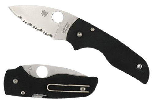 Spyderco C230GP 2.42" Folding Knife Satin CPM S30V Blade Black G10 Scales Deep-Pocket Clip