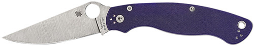 Spyderco C36GPDBL2 Military 2 4" Folding Knife Satin CPM S30V SS Blade Dark Blue Peel-Ply G10 Handle