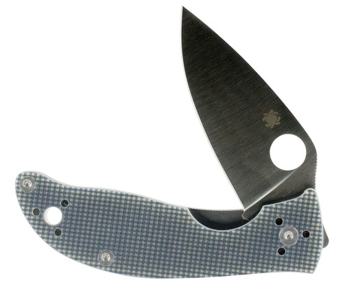 Spyderco Polestar Folding Pocket Knife C220GPGY 3.30" CTS BD1 Drop Point Plain Edge Gray G10 Handle & Clip