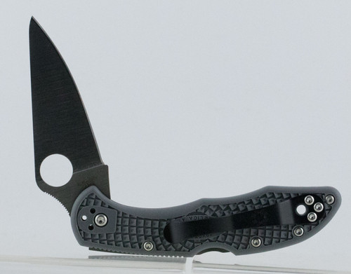 Spyderco Delica 4 Lightweight Folding Pocket Knife C11FPGY 2.88" VG-10 Drop Point Plain Edge Gray FRN Handle