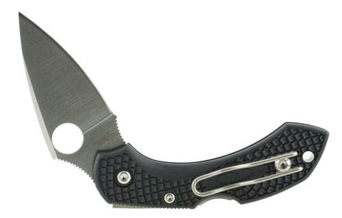 Spyderco Dragonfly 2 Folding Pocket Knife C28PBK2 2.25" VG-10 Clip Point Plain Edge Black FRN Handle & Clip
