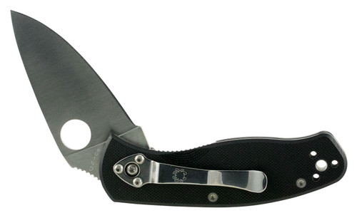 Spyderco Persistence Folding Pocket Knife C136GP 2.77" Drop Point Plain 8Cr13MoV Blade Black G10 Handle