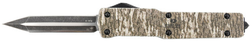 Templar Knife MZMOB121 Slim OTF Premium Weighted Dagger Stonewashed D2 Steel Blade with Mossy Oak Bottomland Handle