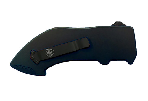 Templar Knife Squire OTF Utility Razor Black Aluminum Handle 5.38", Five SK5 Razors Included with Pocket Clip