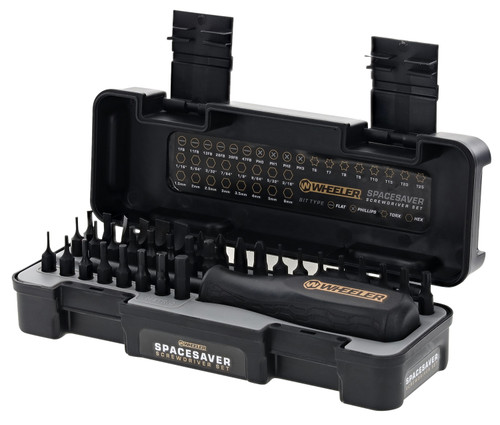 Wheeler SpaceSaver Driver Set, 36 Pieces, SAE/Metric Hex and Torx, Magnetized Tip Handle