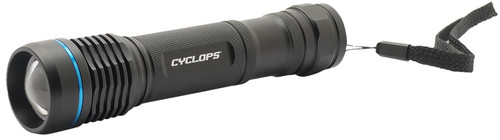 Cyclops CYCFLS700 Steropes 400/700 Lumen Twist-Focus Rechargeable Flashlight Black Anodized Cree LED