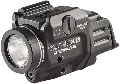 Streamlight 69434 TLR-8A Flex Rail-Clamp Gun Light Black 500 Lumens White LED with Green Laser Sight