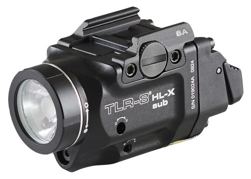 Streamlight TLR-8 Black Aluminum 1000-Lumen Weapon Light with Red Laser for Springfield Hellcat