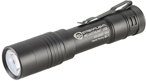 Streamlight MegaStream Black Aluminum EDC Flashlight 1800-Lumen White LED USB-C Rechargeable
