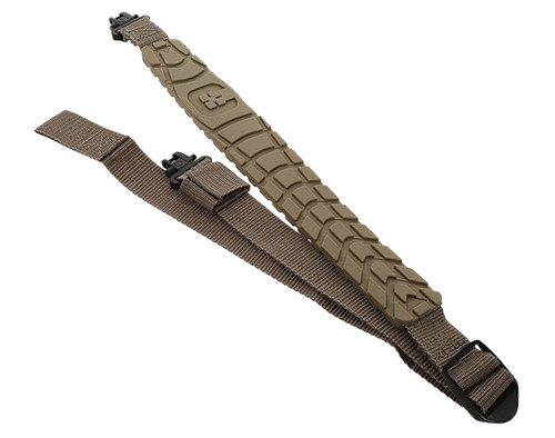 Caldwell 1131996 Slim Max Grip Flat Dark Earth Rifle Sling Adjustable 20-41" OAL