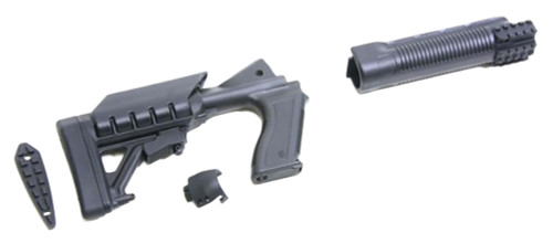 Archangel AA500 6-Position Black Synthetic Pistol Grip Tactical Stock for Mossberg 500 and 590