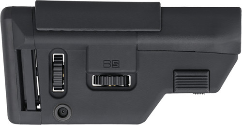 B5 Systems Precision AR Carbine Stock Black with Adjustable Cheek Riser
