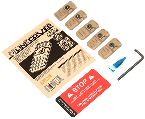 Strike Industries LINK-COVER-FDE LINK Cover Flat Dark Earth Polymer for M-lok & Keymod Rails 5 Pack