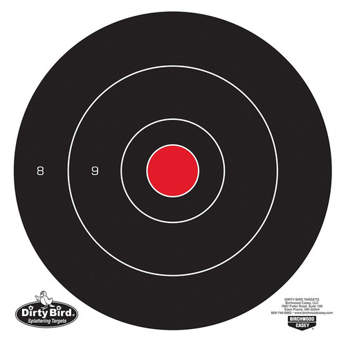 Birchwood Casey Dirty Bird 35012 Hanging Tagboard Target Black/White 12" Bullseye 12-Pack