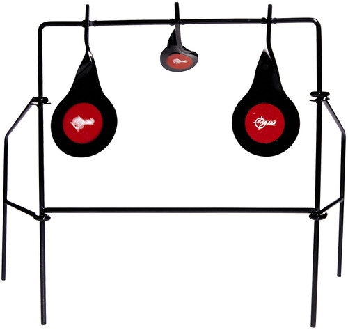 EZ-Aim 15265 Triple Spinner Metal Shooting Target with Folding Easel