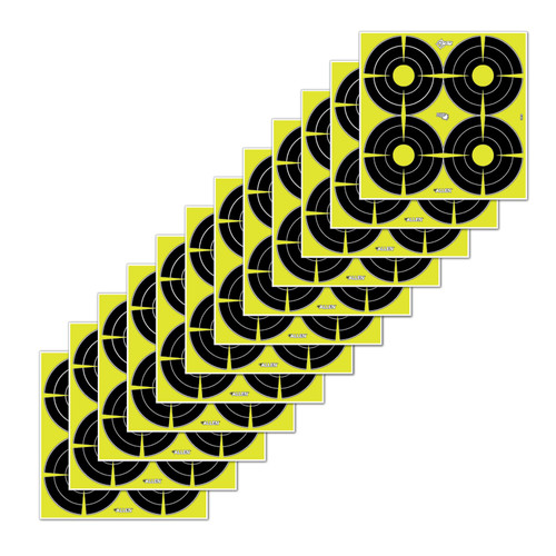 EZ-Aim Splash 15218 Paper Hanging Target Black/Yellow 12"x12" SPOT Reactive 12-Pack