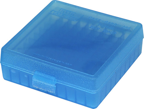 MTM Case-Gard P1002224 22LR 100 Round Blue Flip-Top Ammo Storage Box