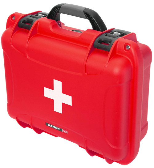 Nanuk 920 Red Resin Hard First Aid Case 920S-000RD-PA0-FSA01 PowerClaw Latches