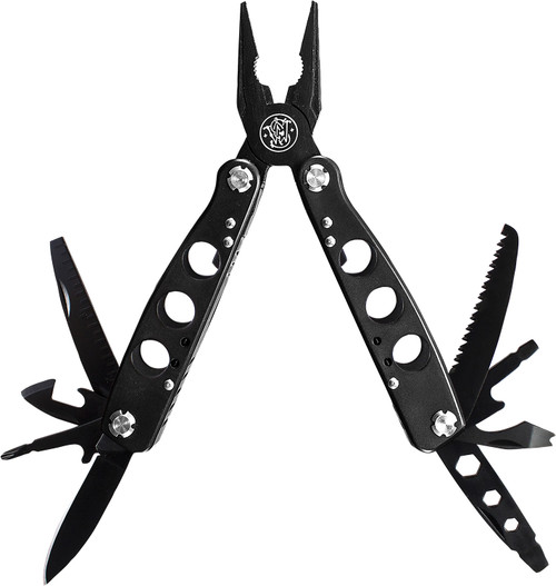 Smith & Wesson Multi-Tool SWMT1CP Black 6.50" Full-Featured Tool with Pliers Wire Cutter File and Case