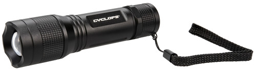 Cyclops TF-350 Compact Tactical Flashlight 350 Lumens CREE LED Black Aluminum Spot to Flood Backpack Light