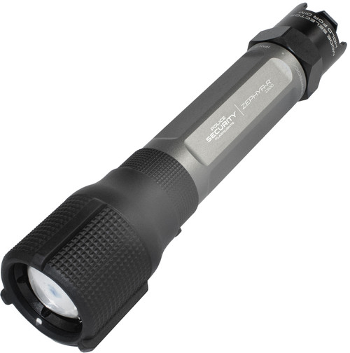 Police Security 97713 Gray Zephyr-R Tactical LED Flashlight 450/1500 Lumens