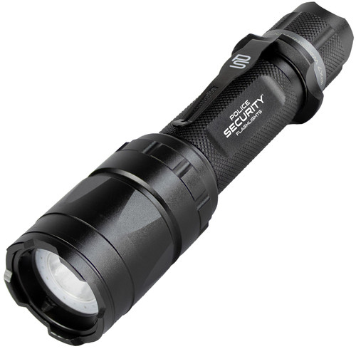 Police Security 98868 Trac Tact-R Black LED Flashlight 400/1000 Lumens UV Red
