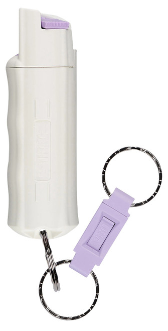 Sabre HC14GL02 Police Strength Pepper Spray White Glow Dark Case UV Dye 25 Bursts 10ft Detachable Key Chain