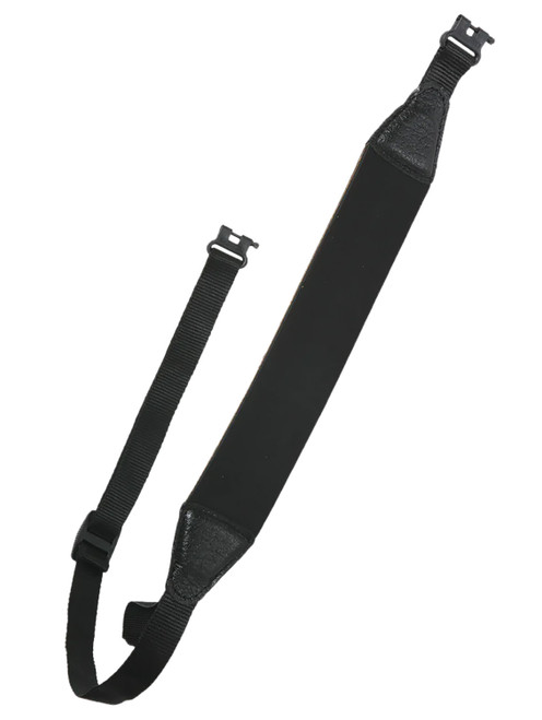 Outdoor Connection Elite Rifle Shotgun Sling Black Leather Neoprene Weatherproof Adjustable