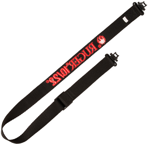 Ruger 10/22 Heavy-Duty Webbing Rifle Sling Black/Red Adjustable 22"-40" with Swivels