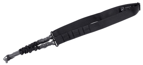Phase 5 Single-Point Adjustable QD Nylon Bungee Sling Black Reinforced Hog-Ring Clips 24.5"-33.5"